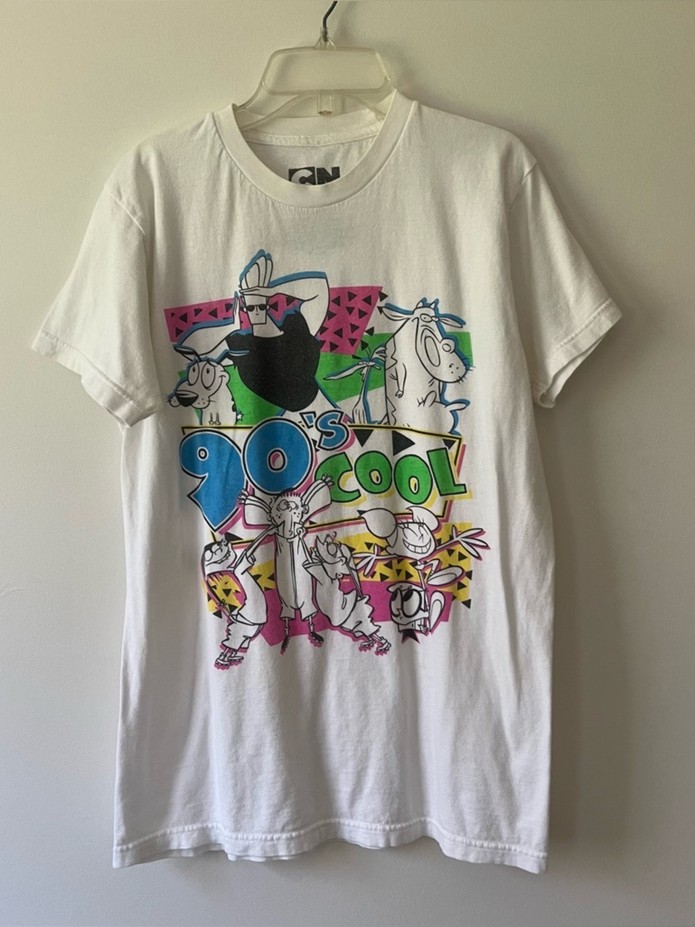 Cartoon Network '90s Cool Graphic T-Shirt Medium White Johnny Bravo